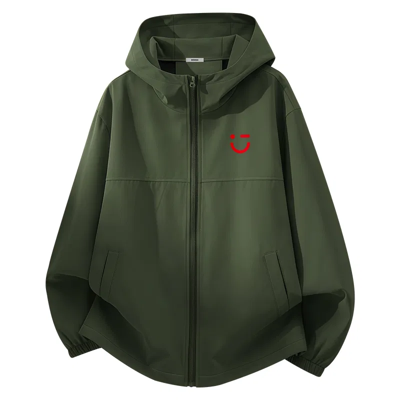 Детская куртка с капюшоном M22 Lucky Smile Chest Logo MINISO, Army Green