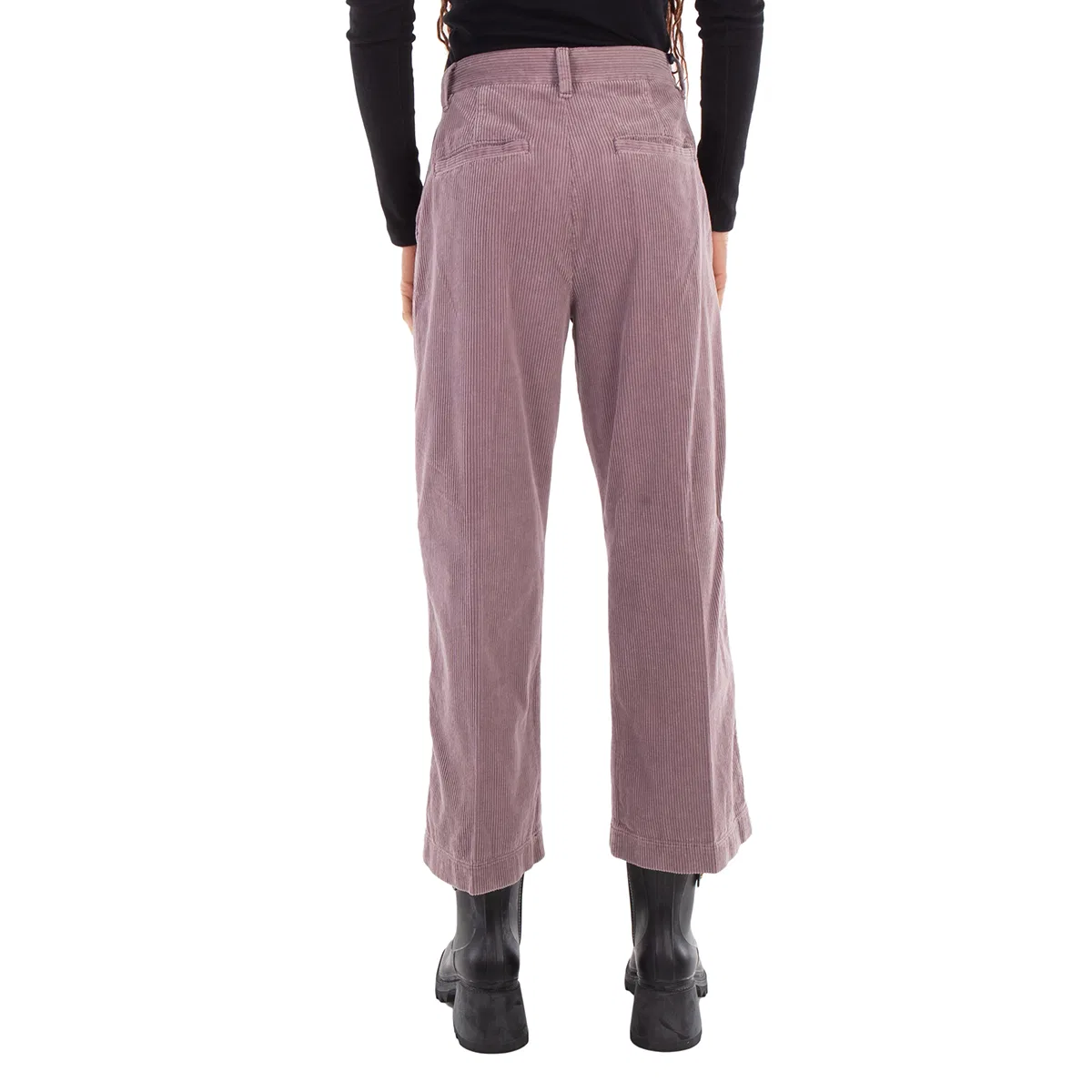 Брюки женские из хлопкового вельвета с высокой посадкой High-Waist Cotton Pants Polo Ralph Lauren, Light Pastel Purple — фото 4