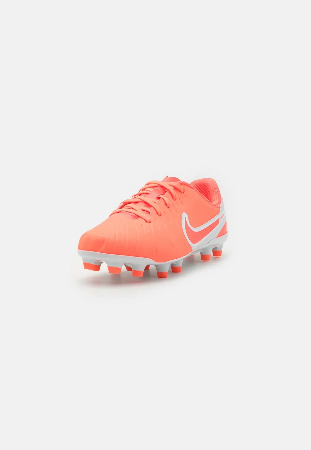 Футбольные бутсы Jr Tiempo Legend 10 Club FG/MG для твердого грунта Nike Performance, Hot Lava/White — фото 2