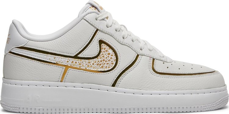 Кроссовки Nike Air Force 1 Low CR7 By You, бело-золотой — фото 2