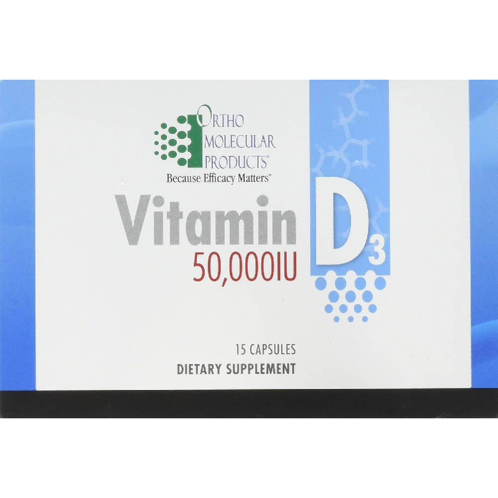 

Витамин D3 Ortho Molecular 50000 МЕ, 15 капсул в блистерной упаковке
