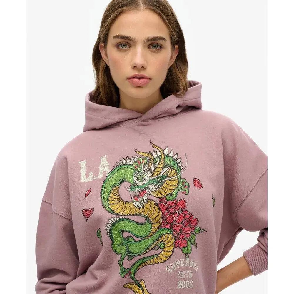 Мужское худи с принтом Neo Trad Tattoo Superdry, Violett — фото 4