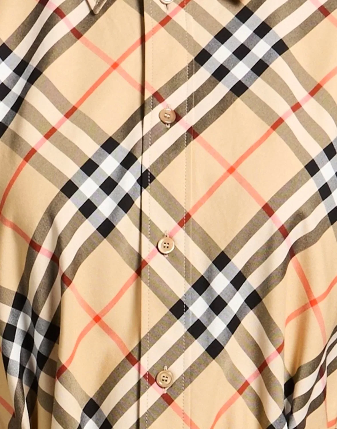 Женское платье-рубашка с принтом Burberry, коричневый — фото 4
