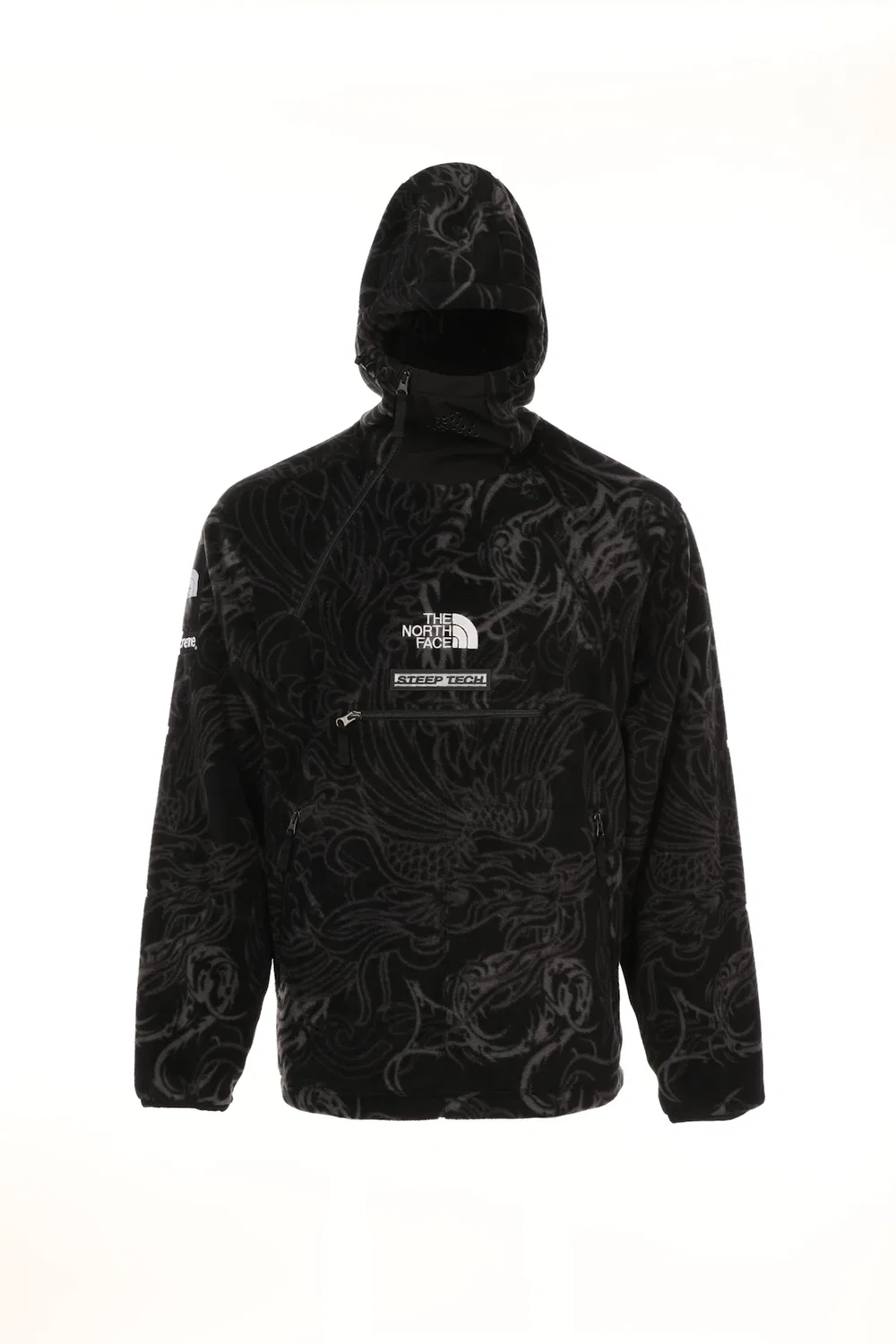 Мужской пуловер из флиса с принтом Pullover Supreme, Black Dragon