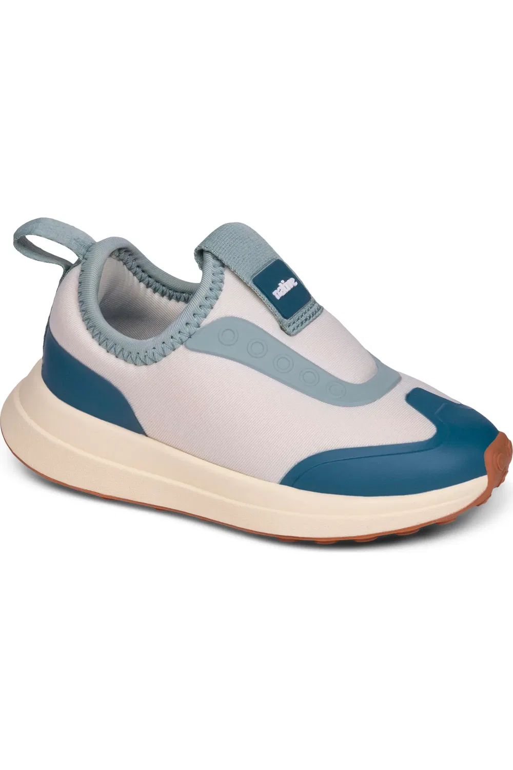 Детские кроссовки slip-on с задним язычком Robbie Dash Native Shoes, бежевый/синий