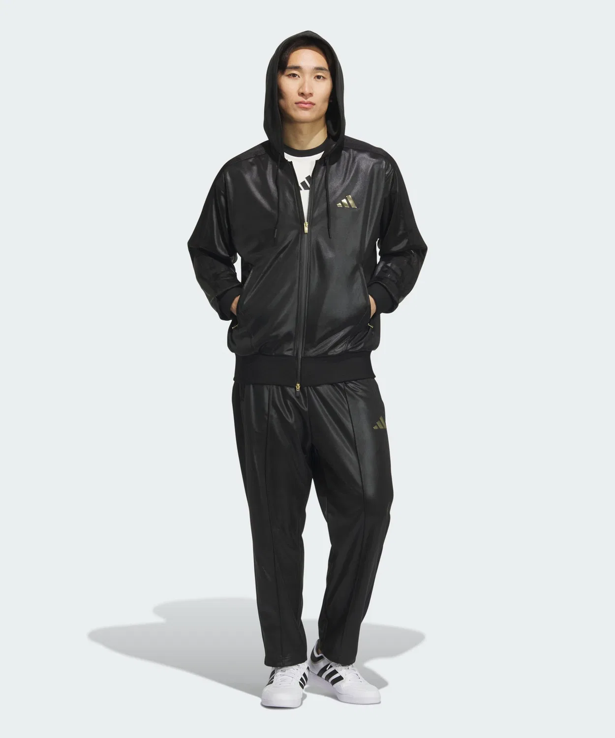 Мужская куртка-парка свободного кроя с капюшоном Adidas, Black — фото 3