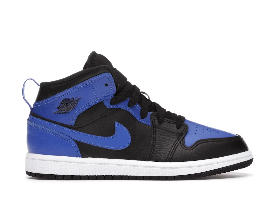 Детские кроссовки с кроем мид-топ Jordan 1 Mid Jordan, Black/Hyper Royal-White