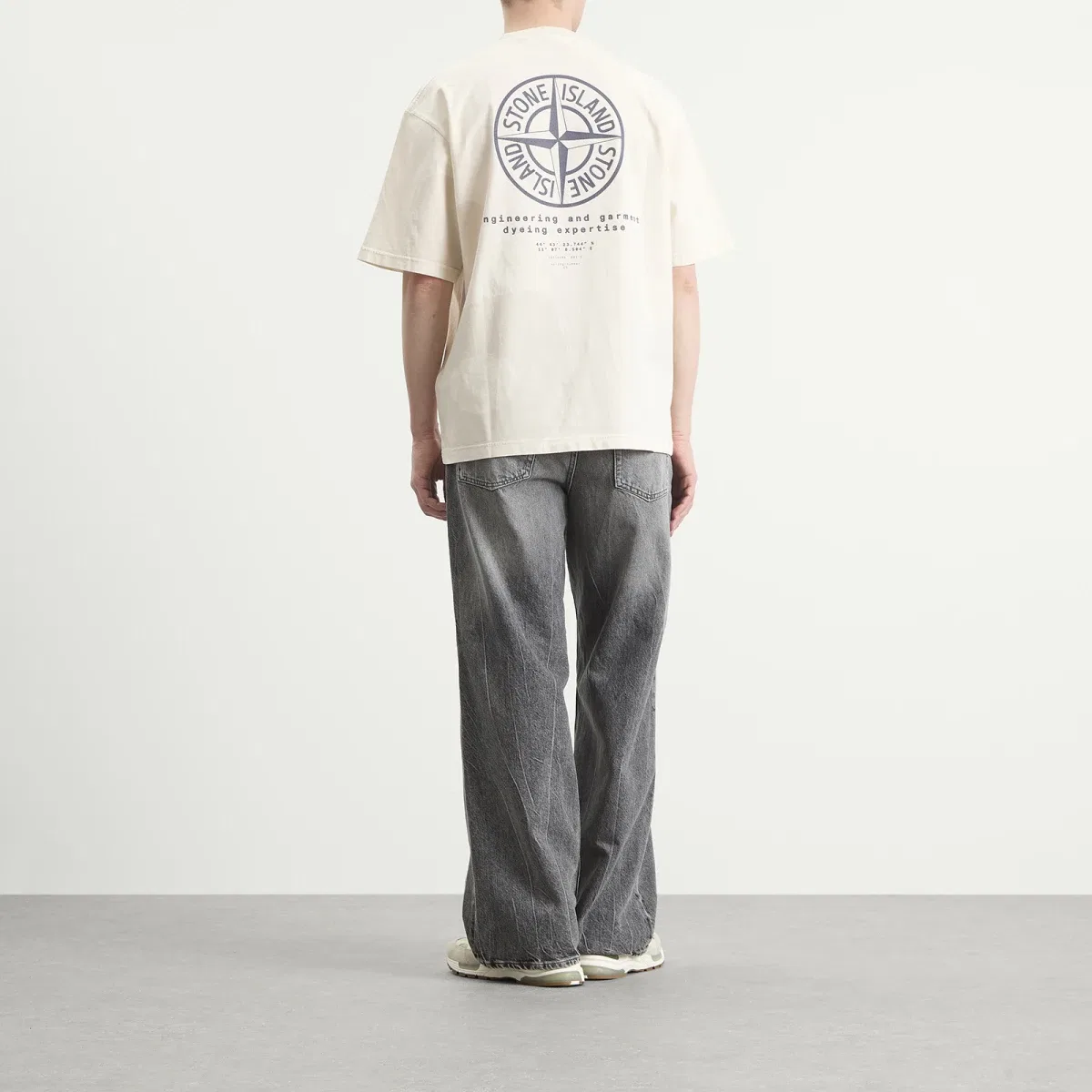 Футболка с принтом Whirlwind Type Stone Island, Ivory — фото 4