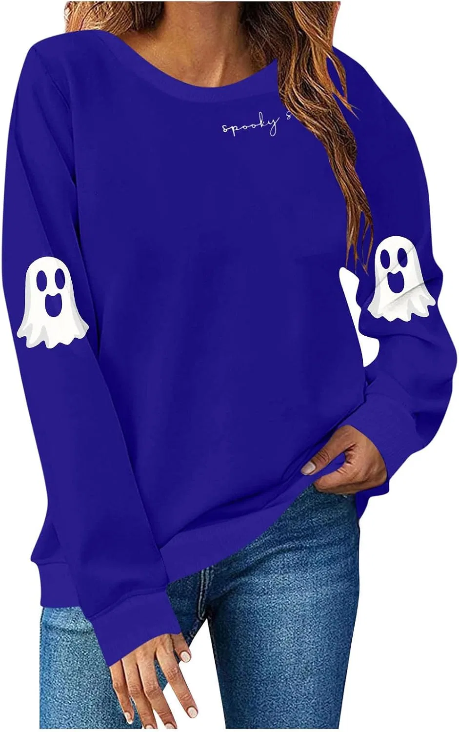 Женский свитшот с принтом Spooky Season, Bd Blue