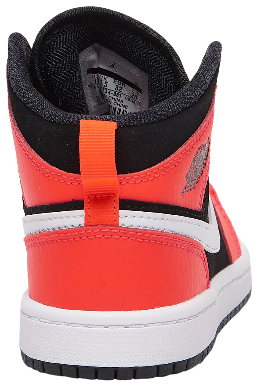 Кроссовки для мальчиков AJ1 Mid Jordan, цвет Infrared 23/Black/White — фото 3