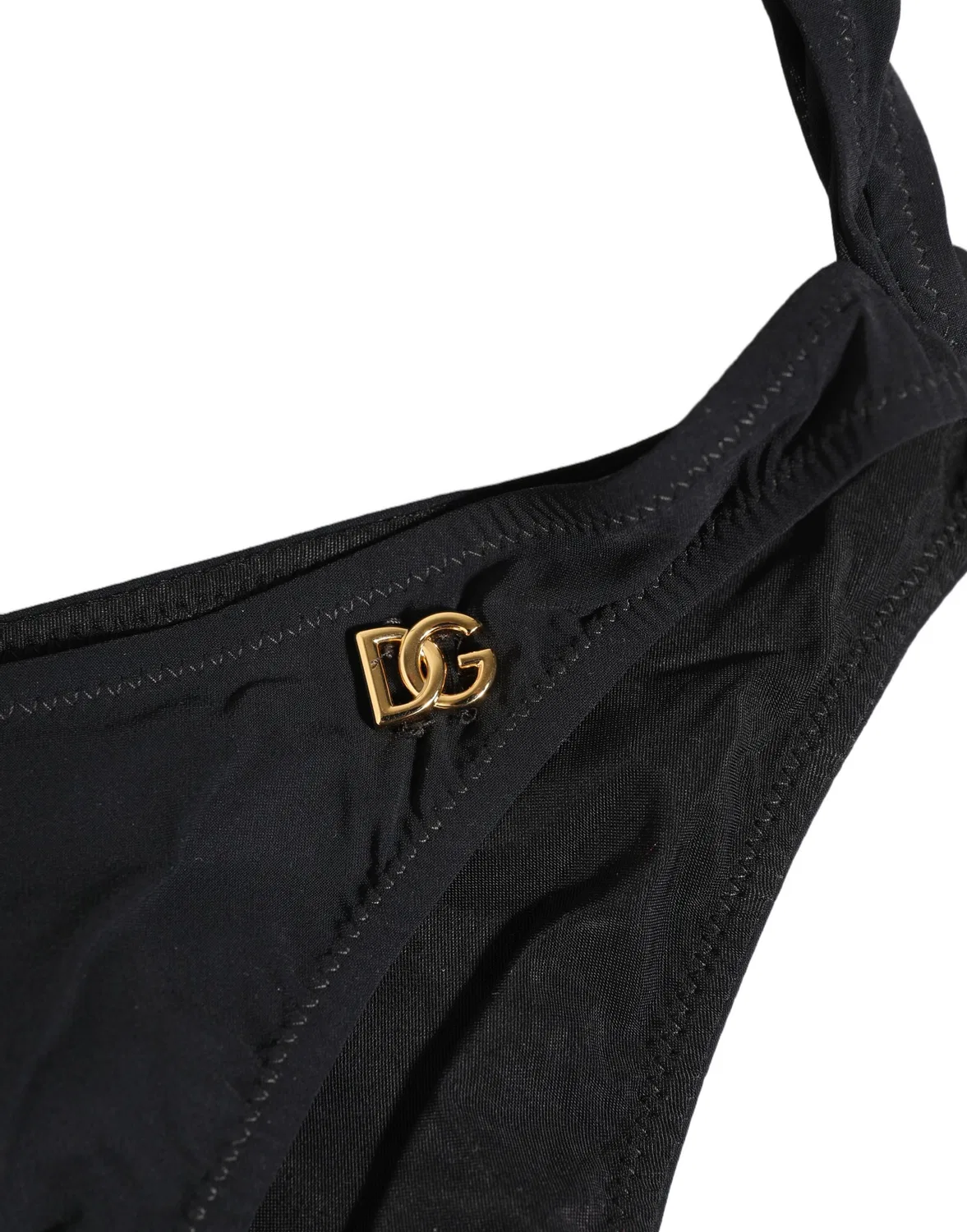 Женский купальник слитный с вырезом Black Cutout Logo Dolce & Gabbana, черный — фото 2