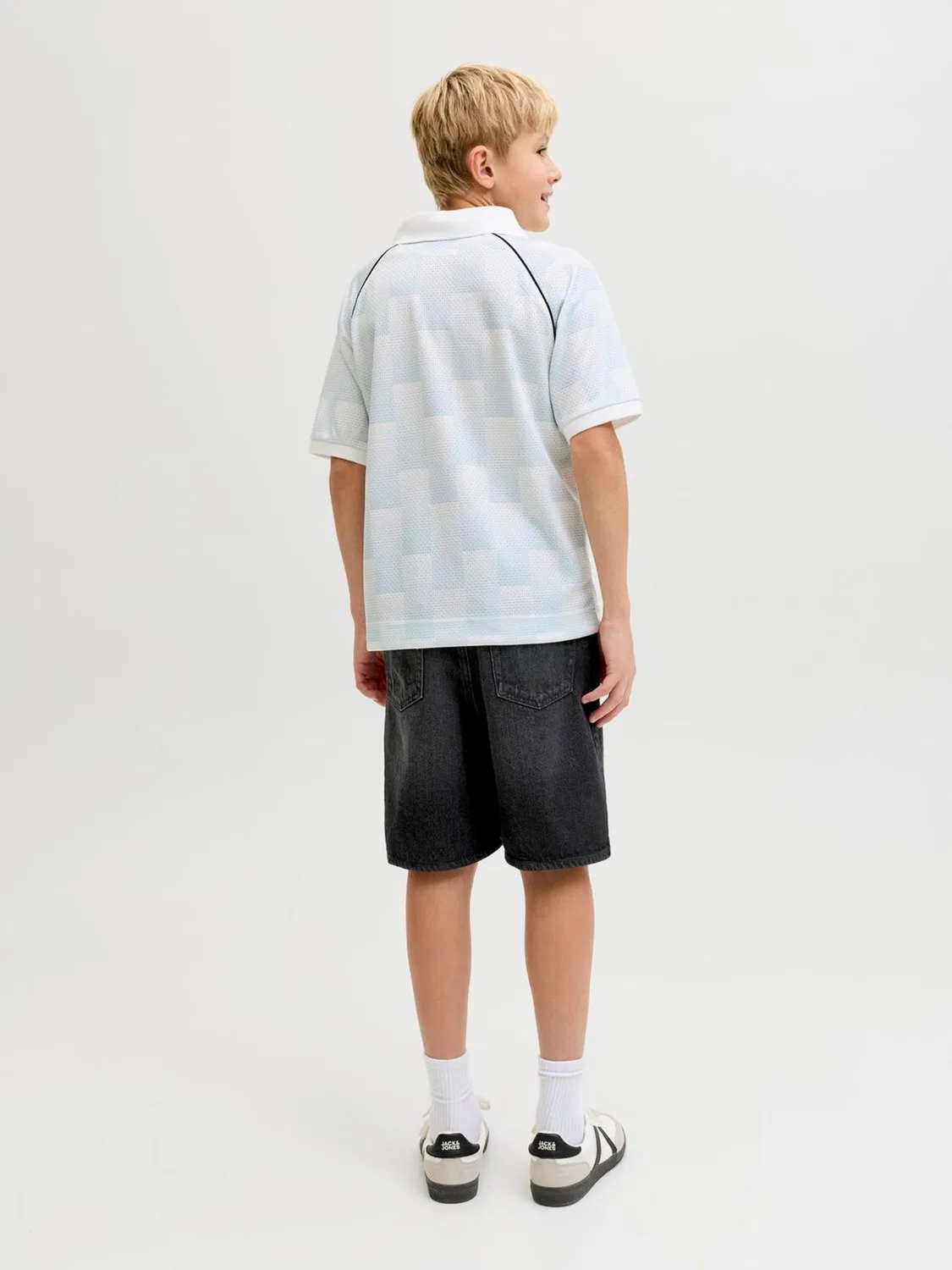 Шорты джинсовые Relaxed Fit JACK & JONES JUNIOR, черный — фото 2