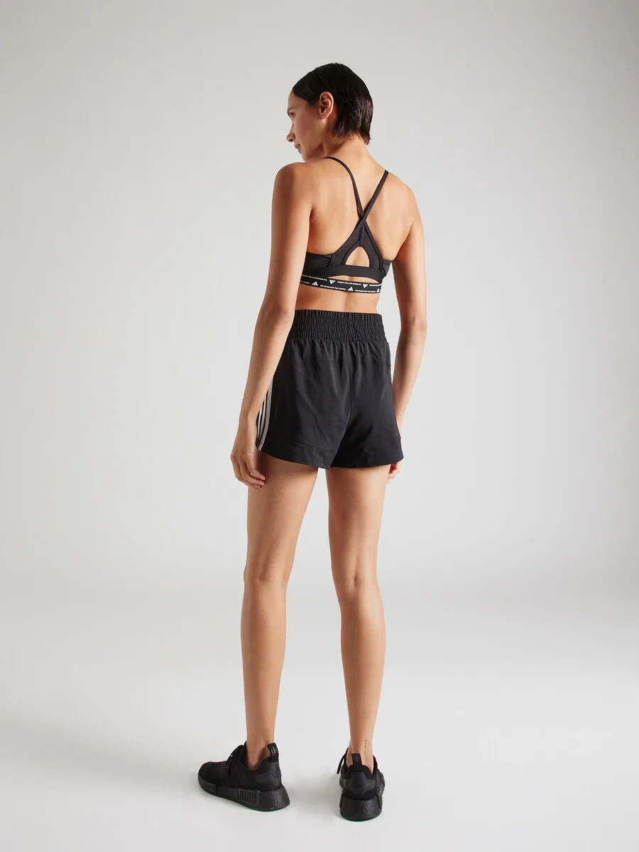 Спортивные шорты ADIDAS PERFORMANCE свободного кроя 'Pacer' черного цвета — фото 4
