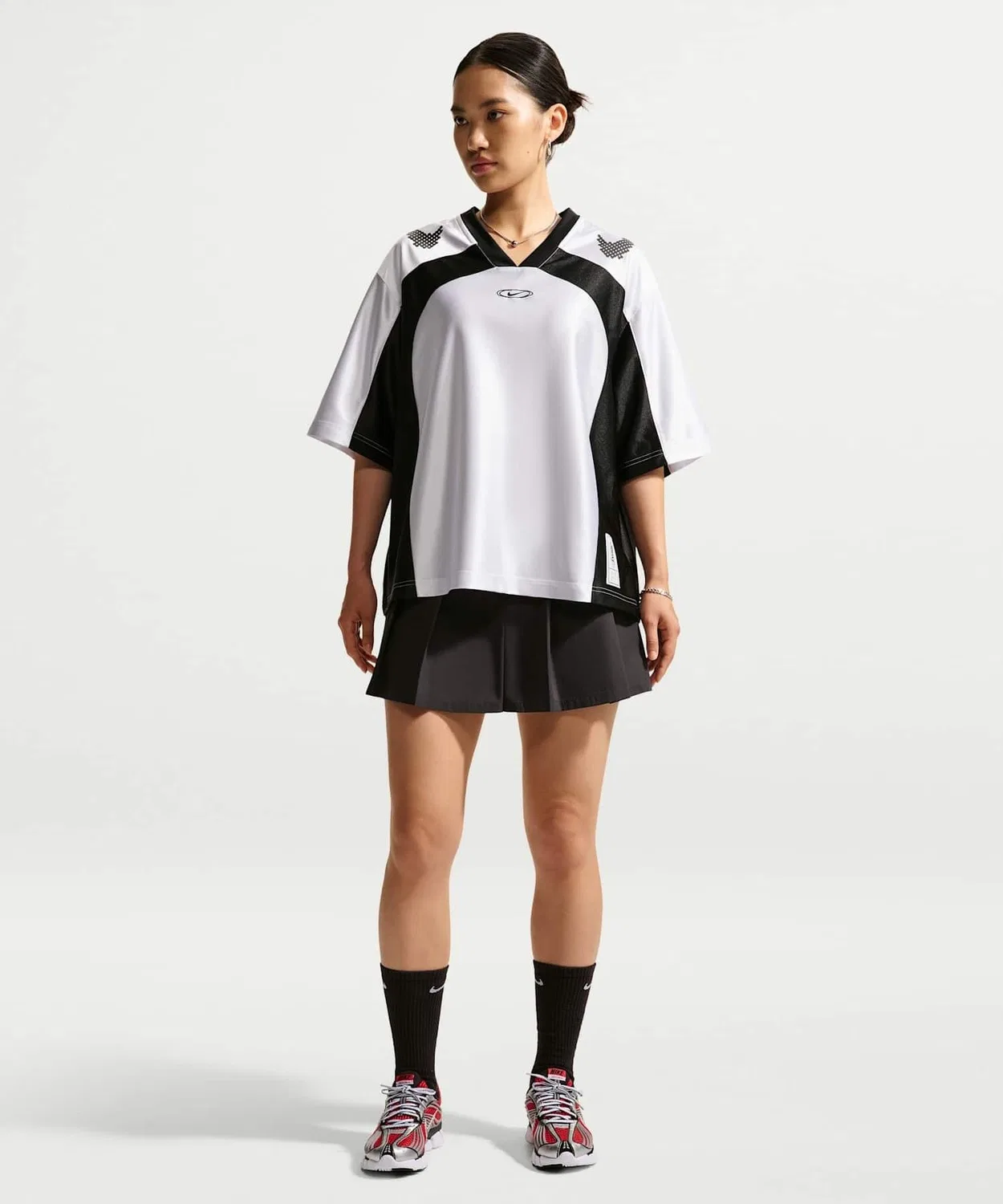 Женская мини-юбка плиссированная с логотипом Nike Sportswear, черная