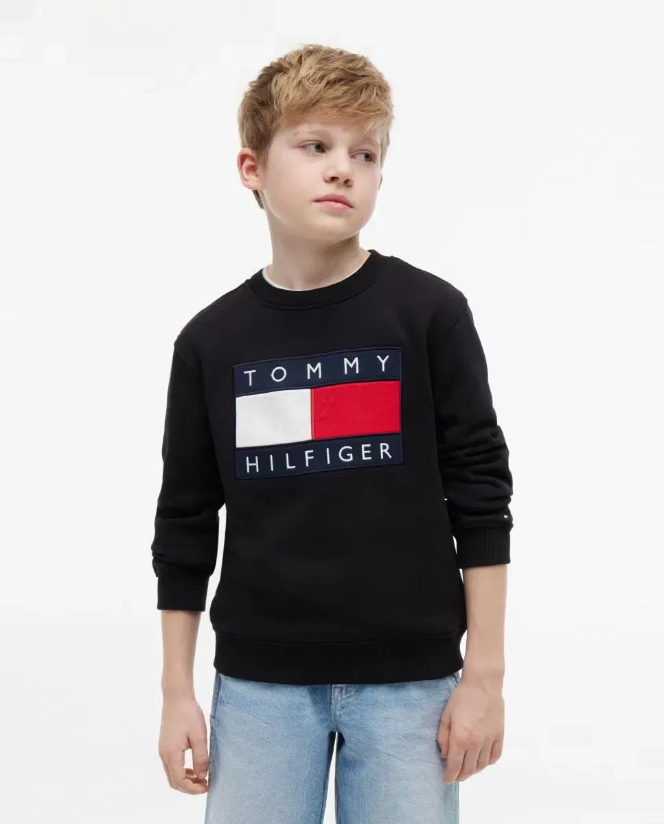 Детское худи для мальчиков с длинным рукавом Tommy Hilfiger, Negro