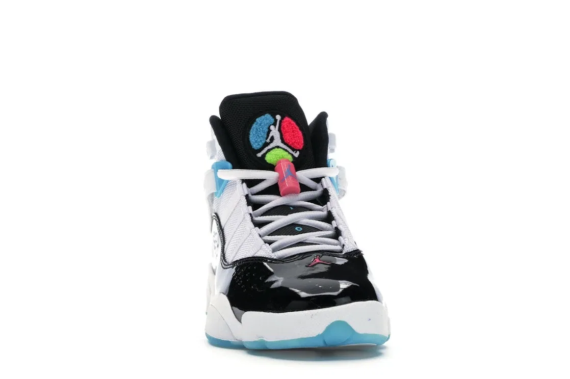 Детские кроссовки Lifestyle Jordan 6 Rings Jordan, White/Black-Hyper Pink-Light Blue Fury-Cyber — фото 2