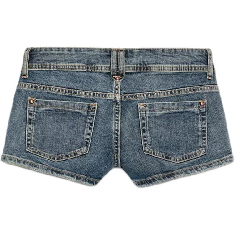 Женские джинсовые шорты с средней посадкой Medium Blue ZARA, Medium Blue — фото 3