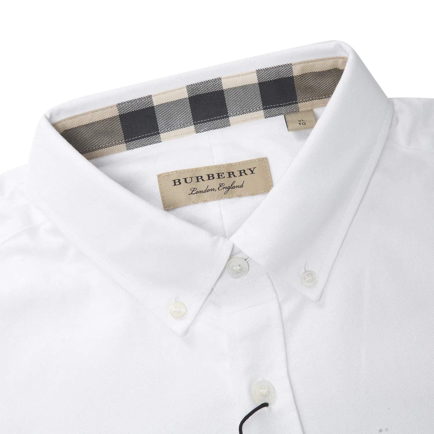 Мужская рубашка с принтом Burberry, White — фото 4