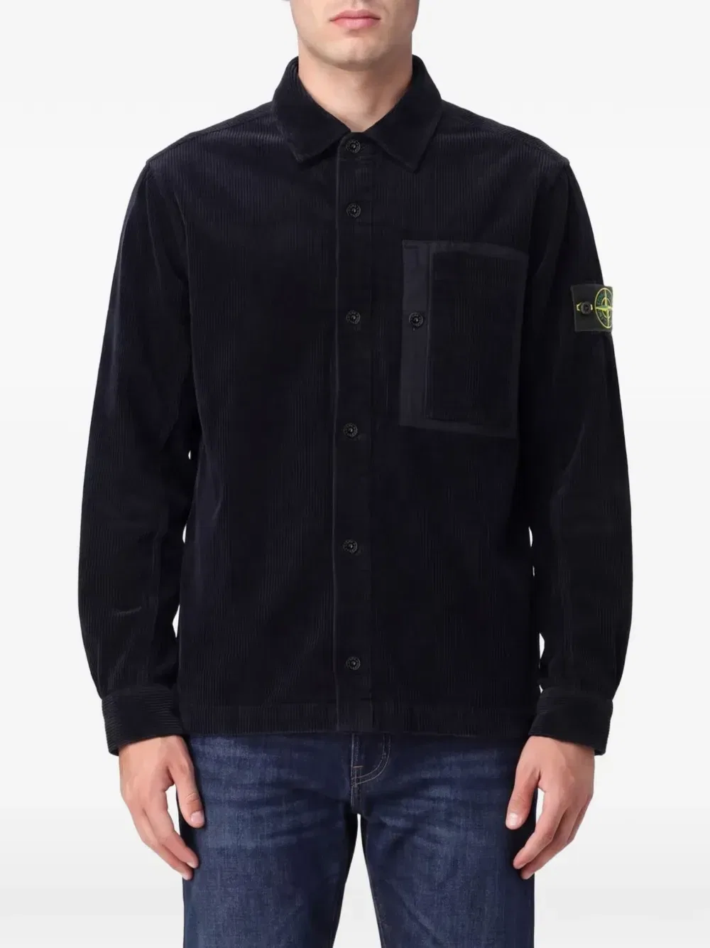 Вельветовая рубашка 1200016 800 Stone Island, черный — фото 2