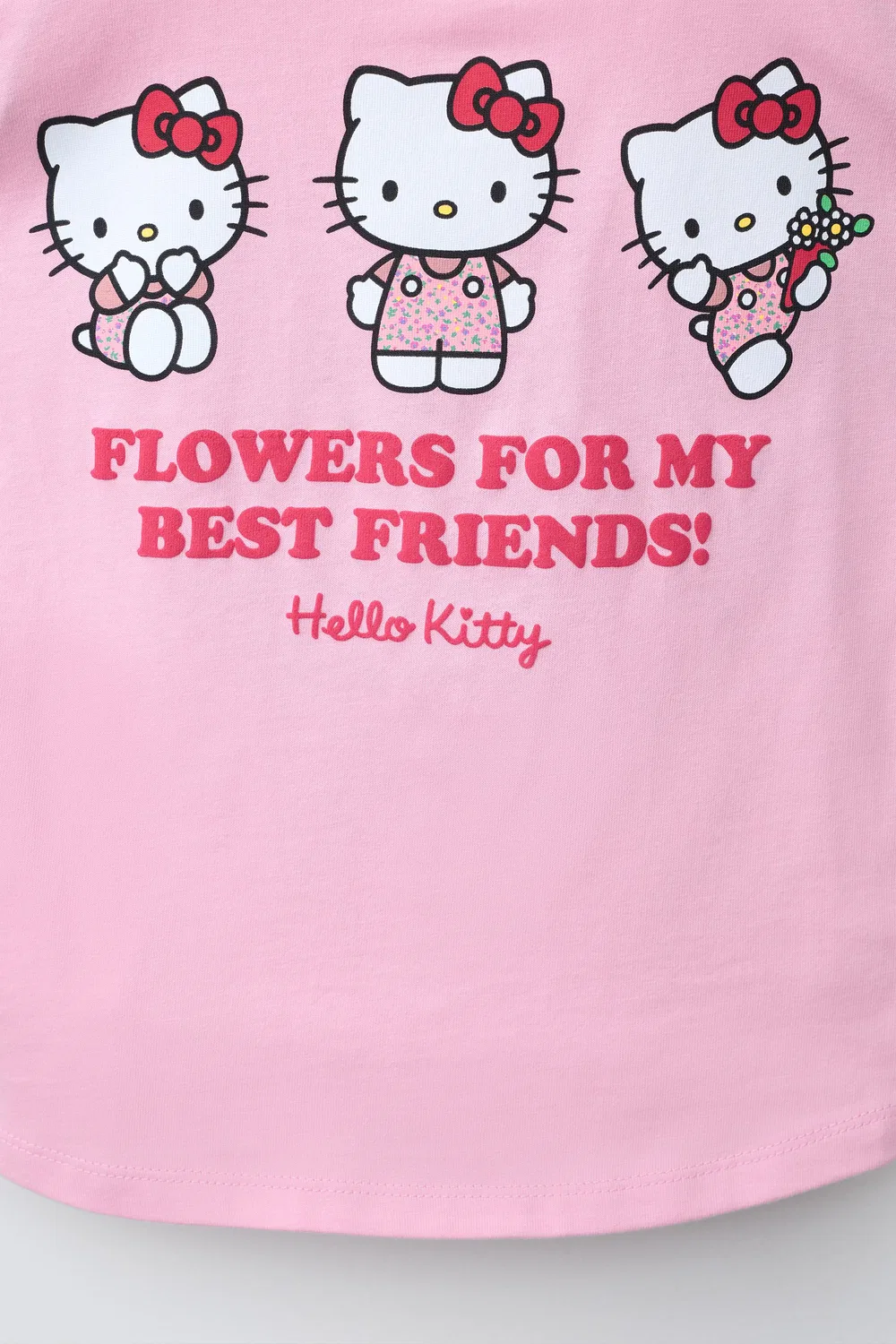 Футболка с принтом Hello Kitty Sanrio ZARA, Pink — фото 4