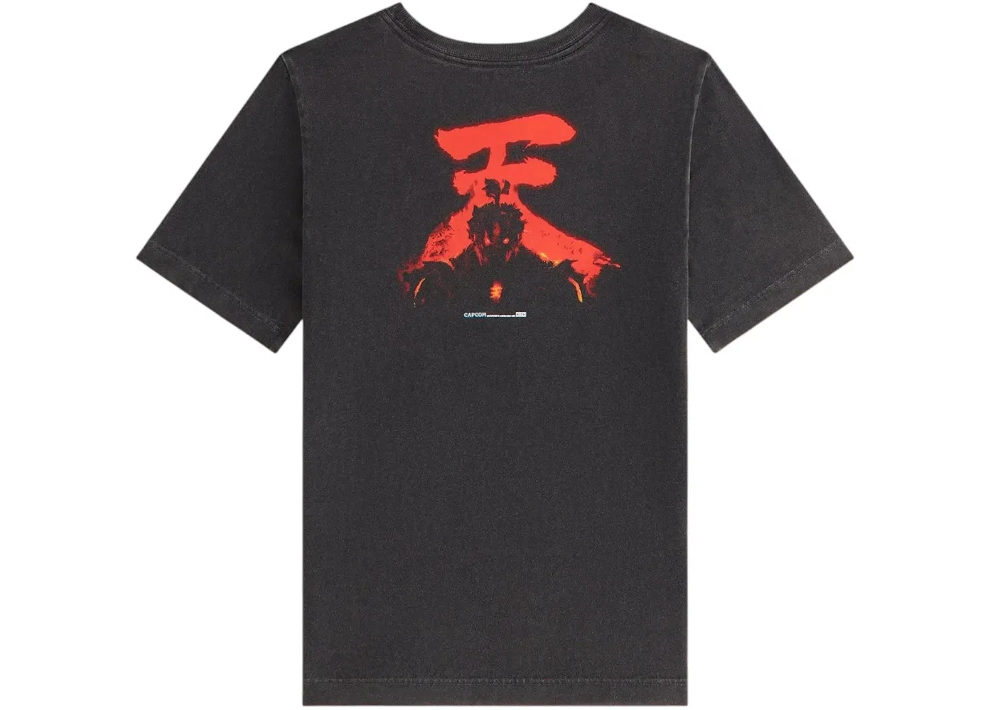 Детская футболка с принтом Kith x Capcom Kids Akuma Vintage Tee, Black — фото 2
