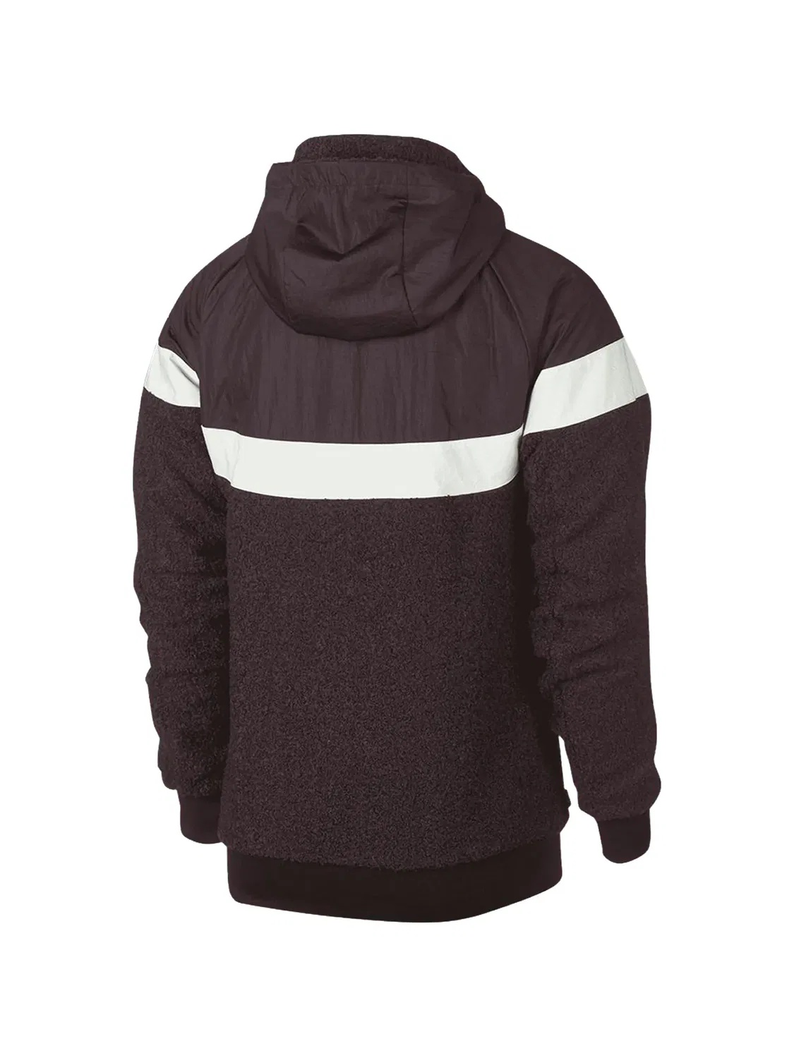 Куртка NSW Sherpa Burgundy/White Nike, коричневый — фото 2