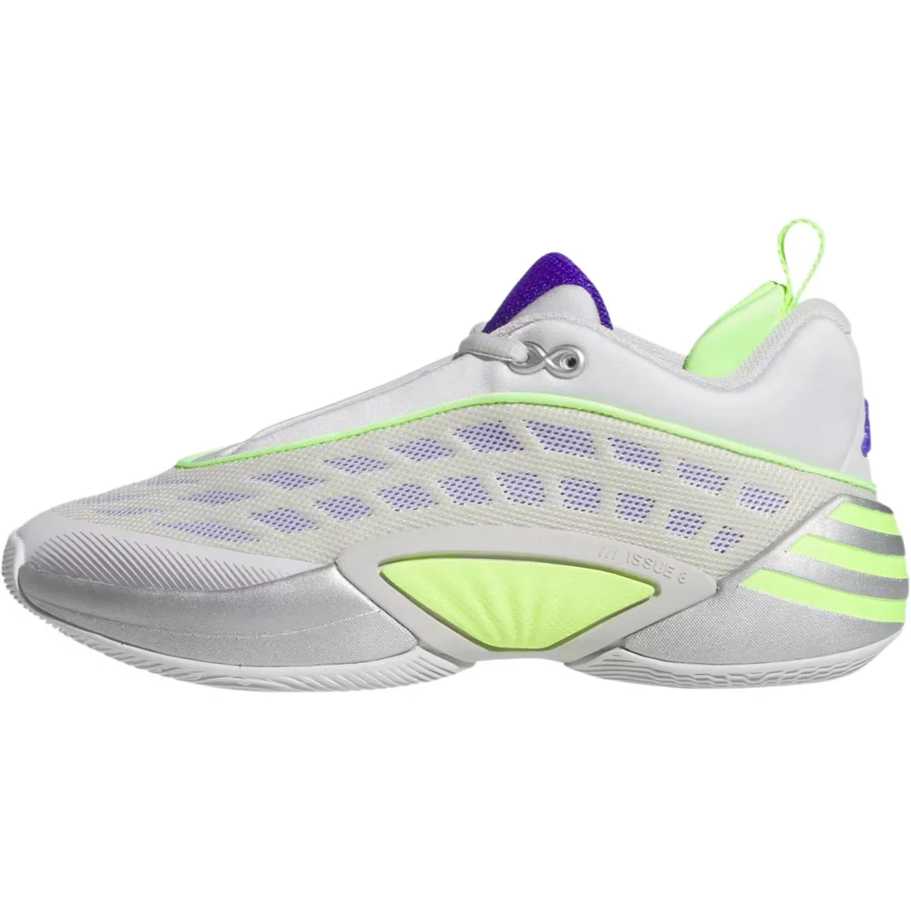Детские баскетбольные кроссовки Adidas DON Issue 8, Silver Metal/Transparent Lemon/Dash Gray