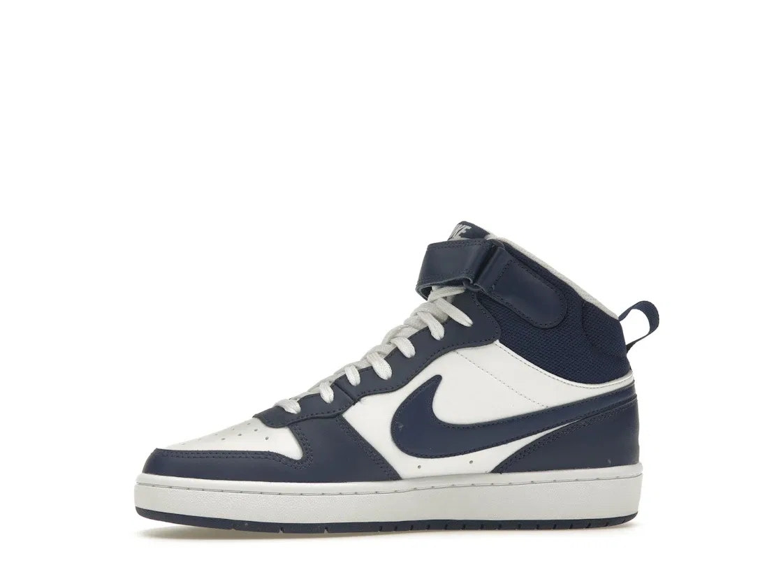 Детские кроссовки с высоким берцем Nike Court Borough Mid 2 Nike, White/Blue Void/Signal Blue — фото 3