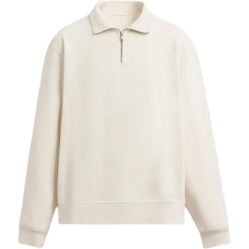 Мужской свитшот с воротником-стойкой Oyster White ZARA, Oyster White