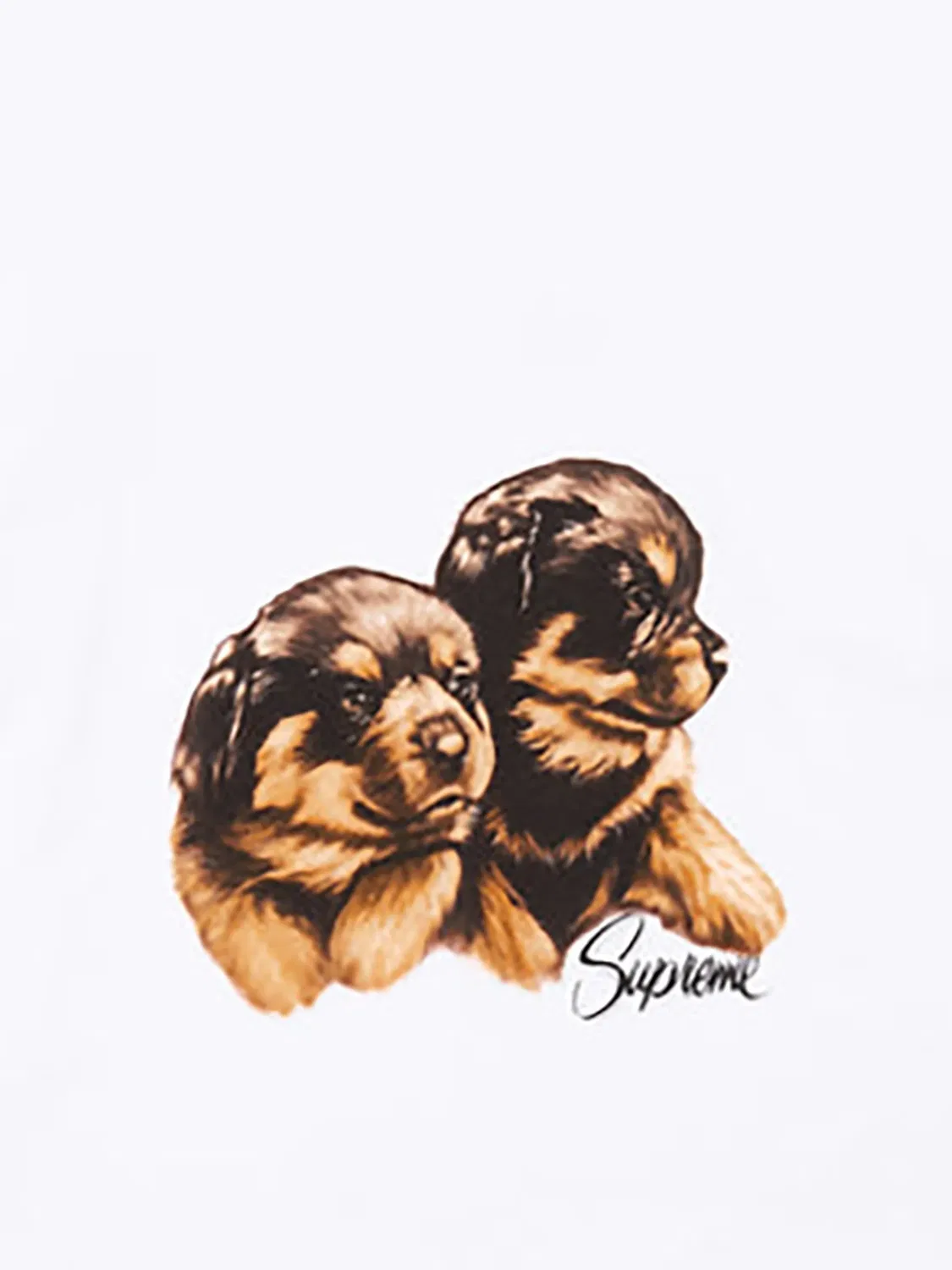 Футболка Puppies белого цвета Supreme, белый — фото 2