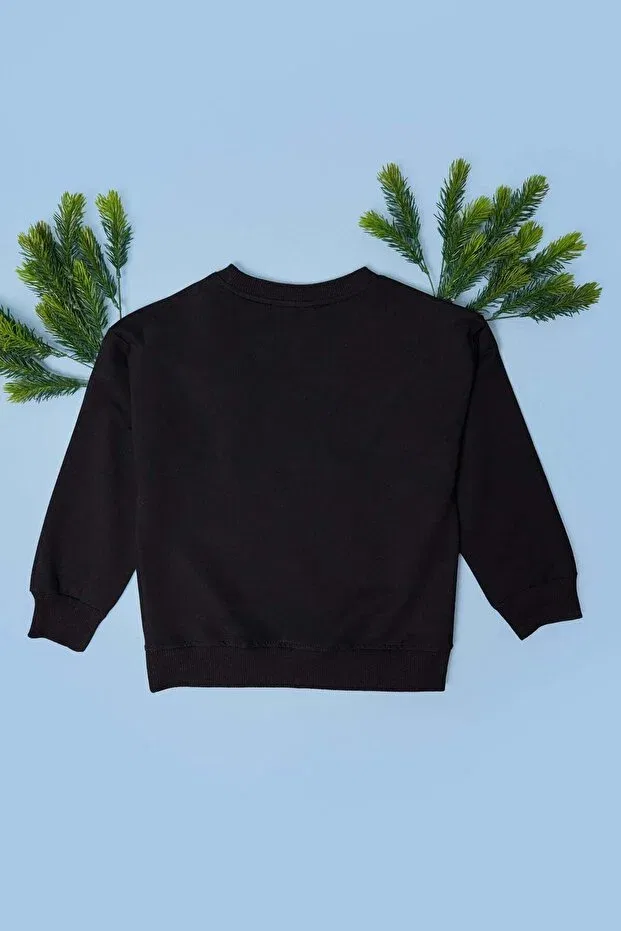Детские свитшот для девочек с вышивкой Fulla Moda, Black — фото 4