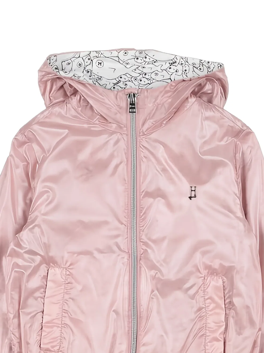 Куртка с капюшоном и логотипом Herno Kids, розовый — фото 2