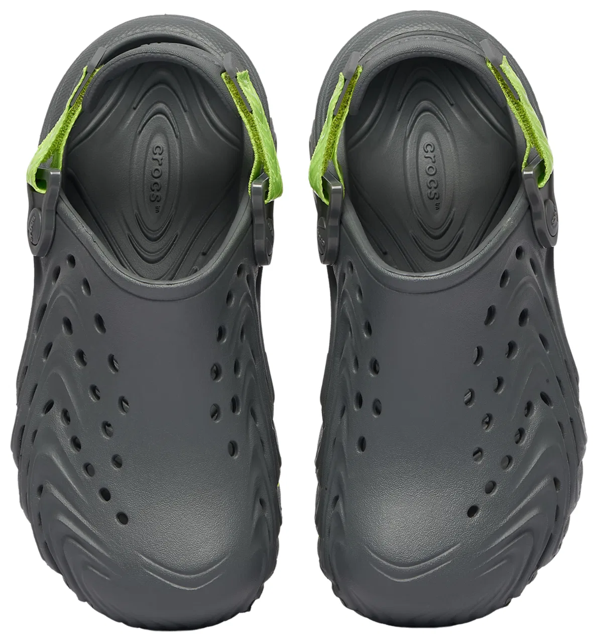 Детские сабо для мальчиков с вентиляцией Crocs Echo II, Crocs, Green Burst/Black — фото 4