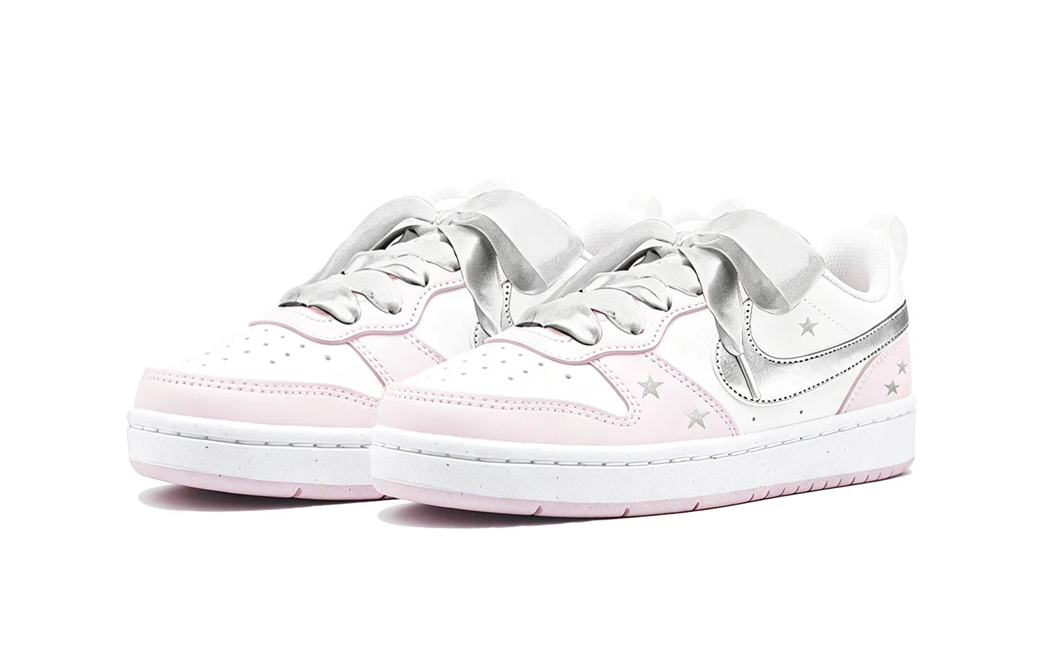 Детские кеды для скейтбординга Silver Pink Nike — фото 4