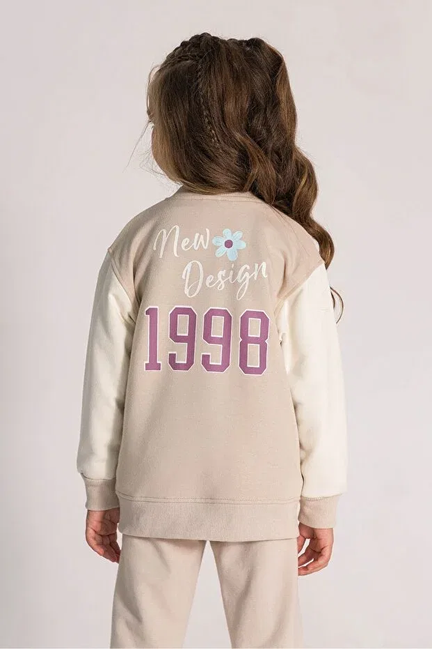 Детский хлопковое кардиган с принтом College Cardigan Dmb Boys & Girls, Beige — фото 2