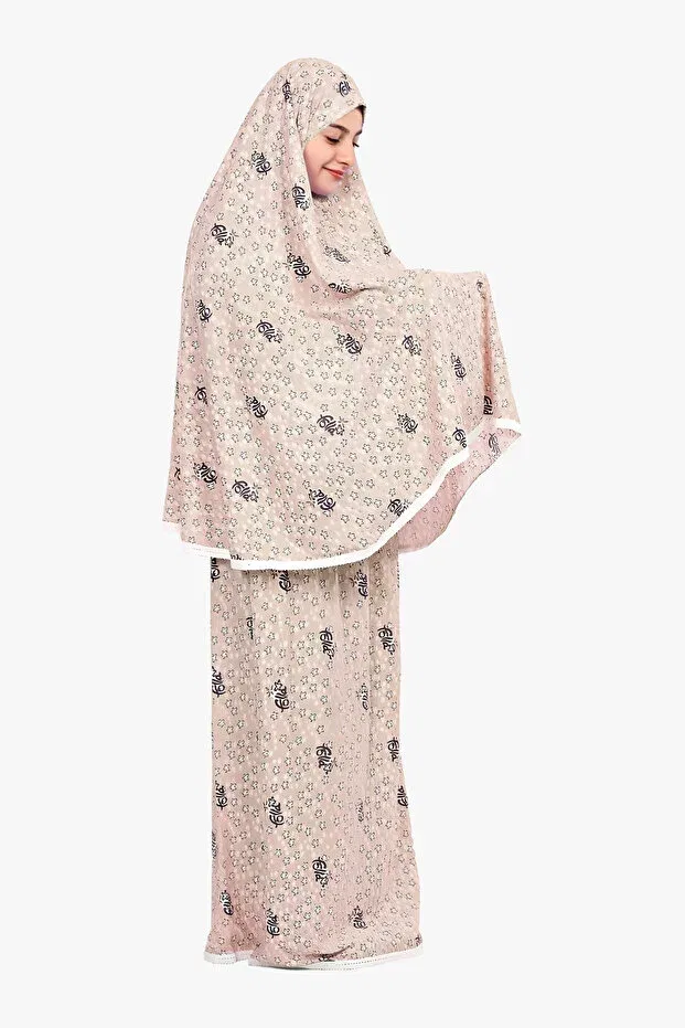 Детское платье для девочек хлопковое без рукавов Child prayer dress Dakka Kadima, Beige — фото 2