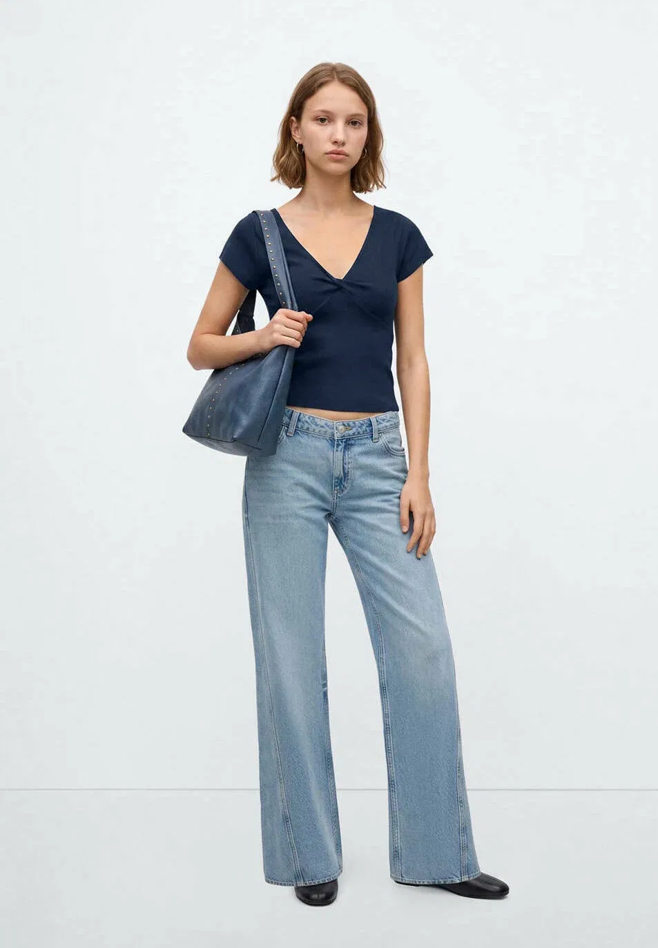 Футболка с принтом для подростков Mango Kids, Dark Blue