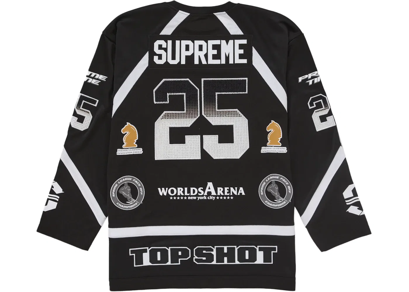 Мужская хоккейная джерси с принтом и стразами Jersey Supreme, Black — фото 2
