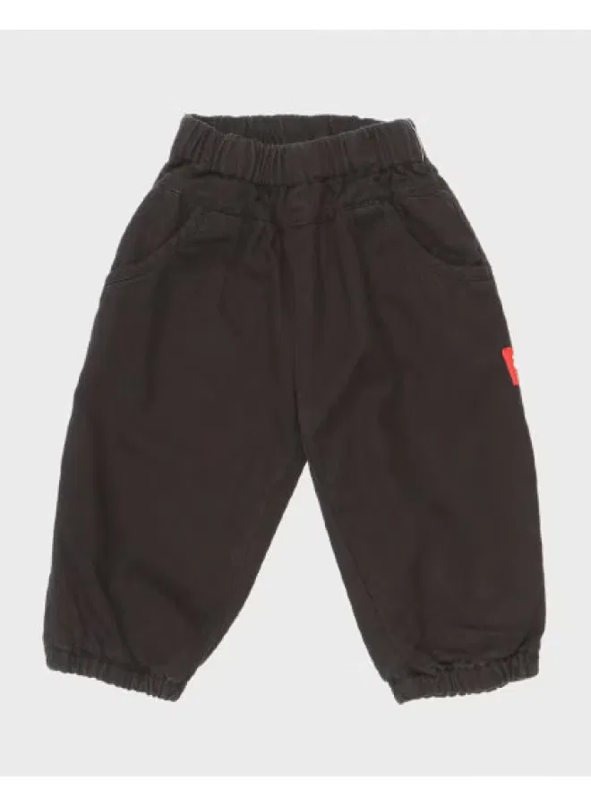 Брюки с патчами из хлопка Zara, черный