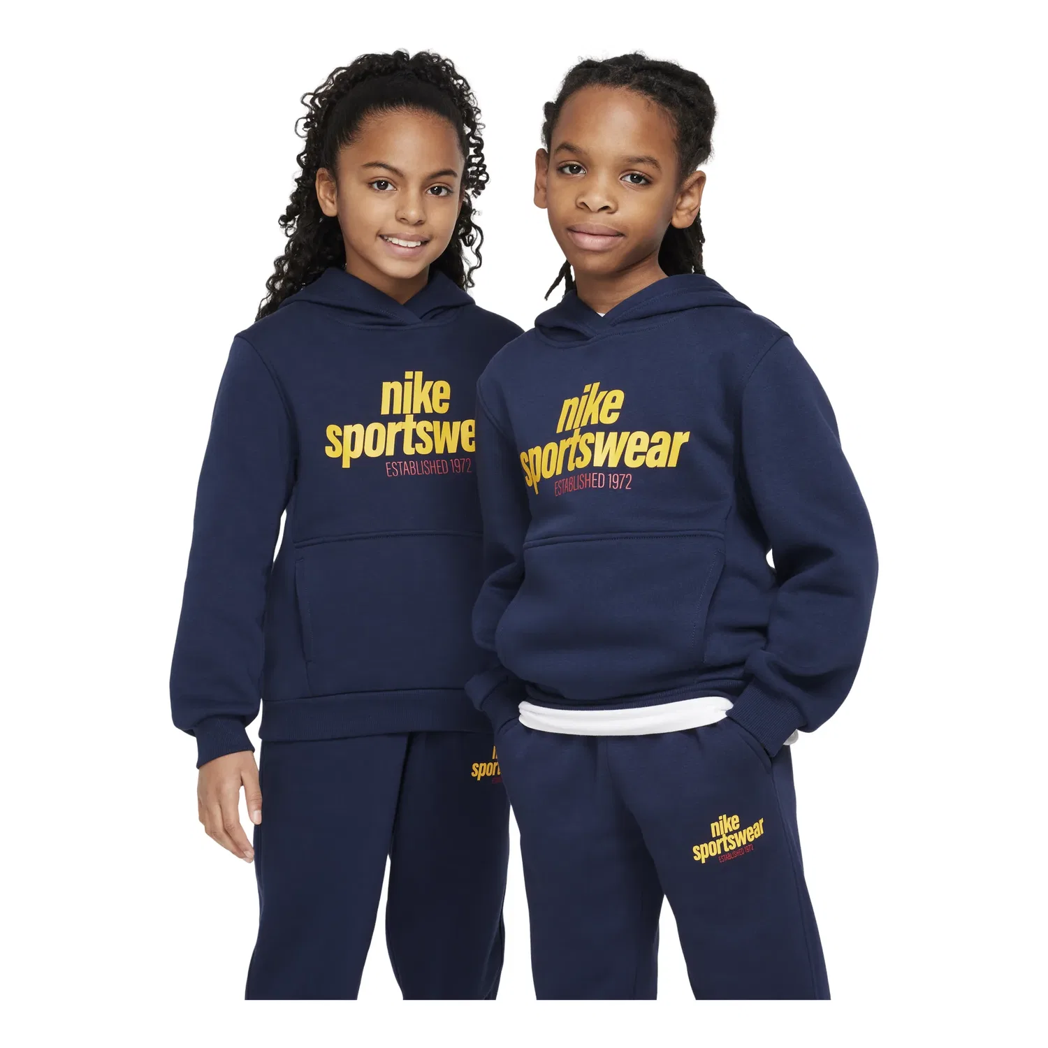 Детское худи Sportswear Club Fleece Hoodie 'Obsidian University Red' Nike, Obsidian/University Red/University Gold