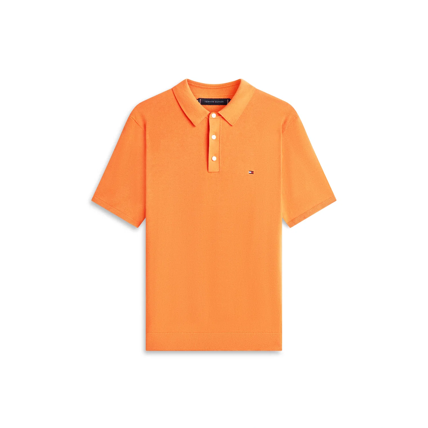 Мужское поло из хлопкового трикотажа Essential Cotton Knitted Tommy Hilfiger, Orange — фото 4