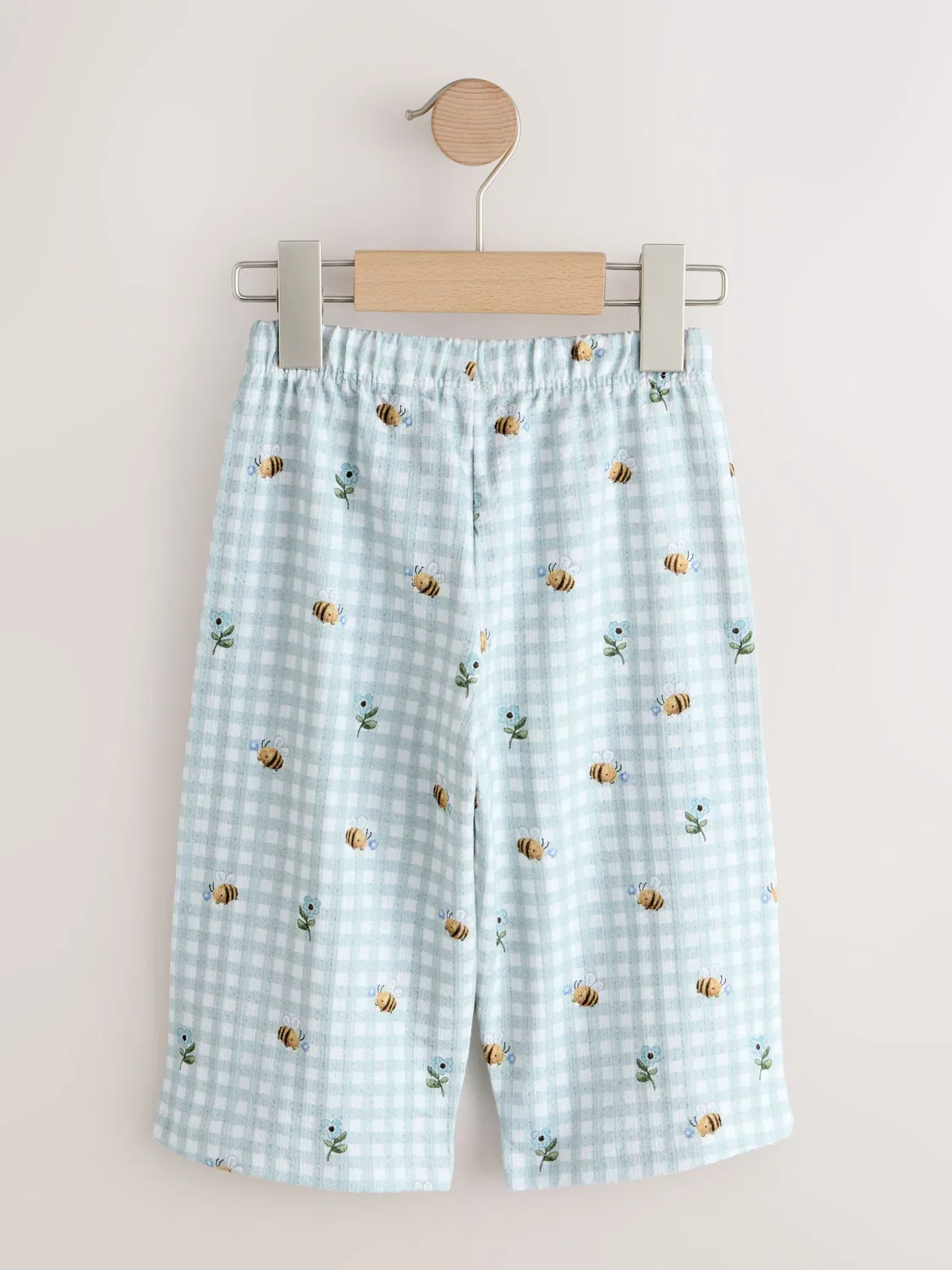 Брюки широкие Next Green Gingham Bee, зеленый гингем — фото 4