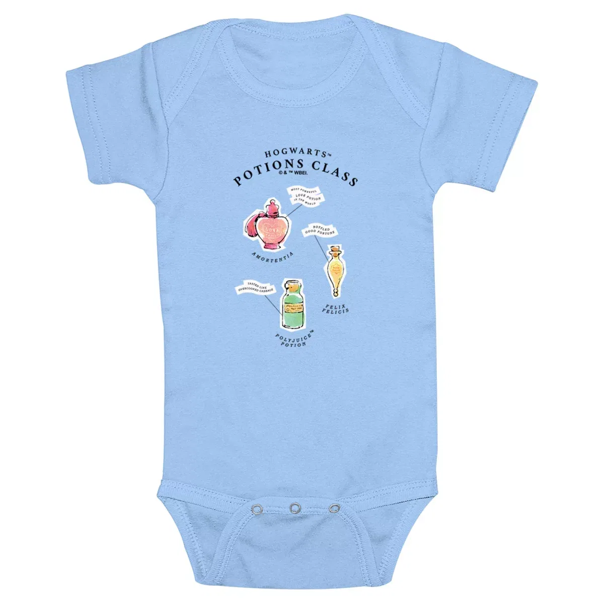 Детское боди с коротким рукавом Harry Potter Hogwarts Potions Class, Light Blue