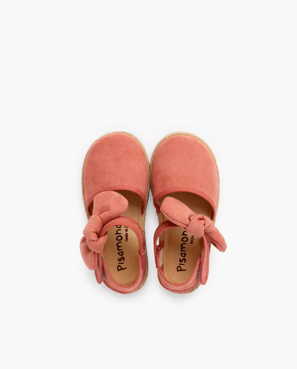 Детские эспадрильи для девочек с принтом Lazo Suede Pisamonas, Rosa — фото 4