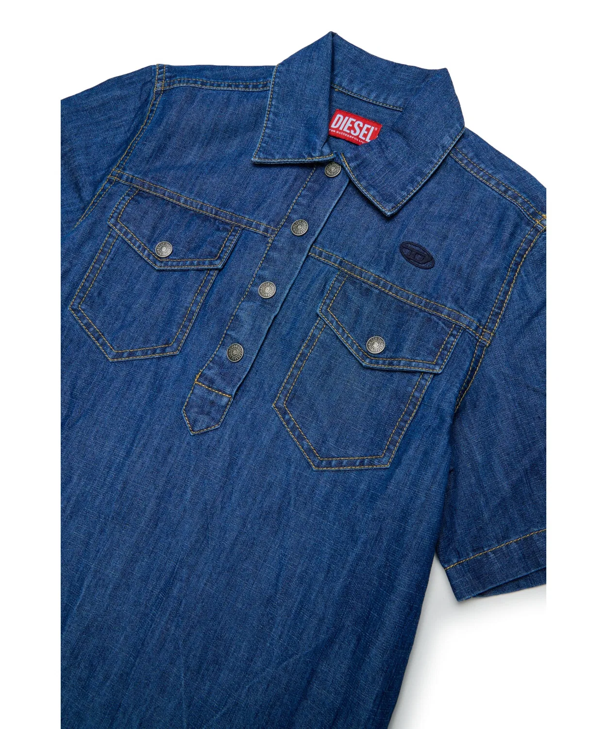 Детское джинсовое платье с коротким рукавом DARYL DIESEL, Indigo Blue — фото 3