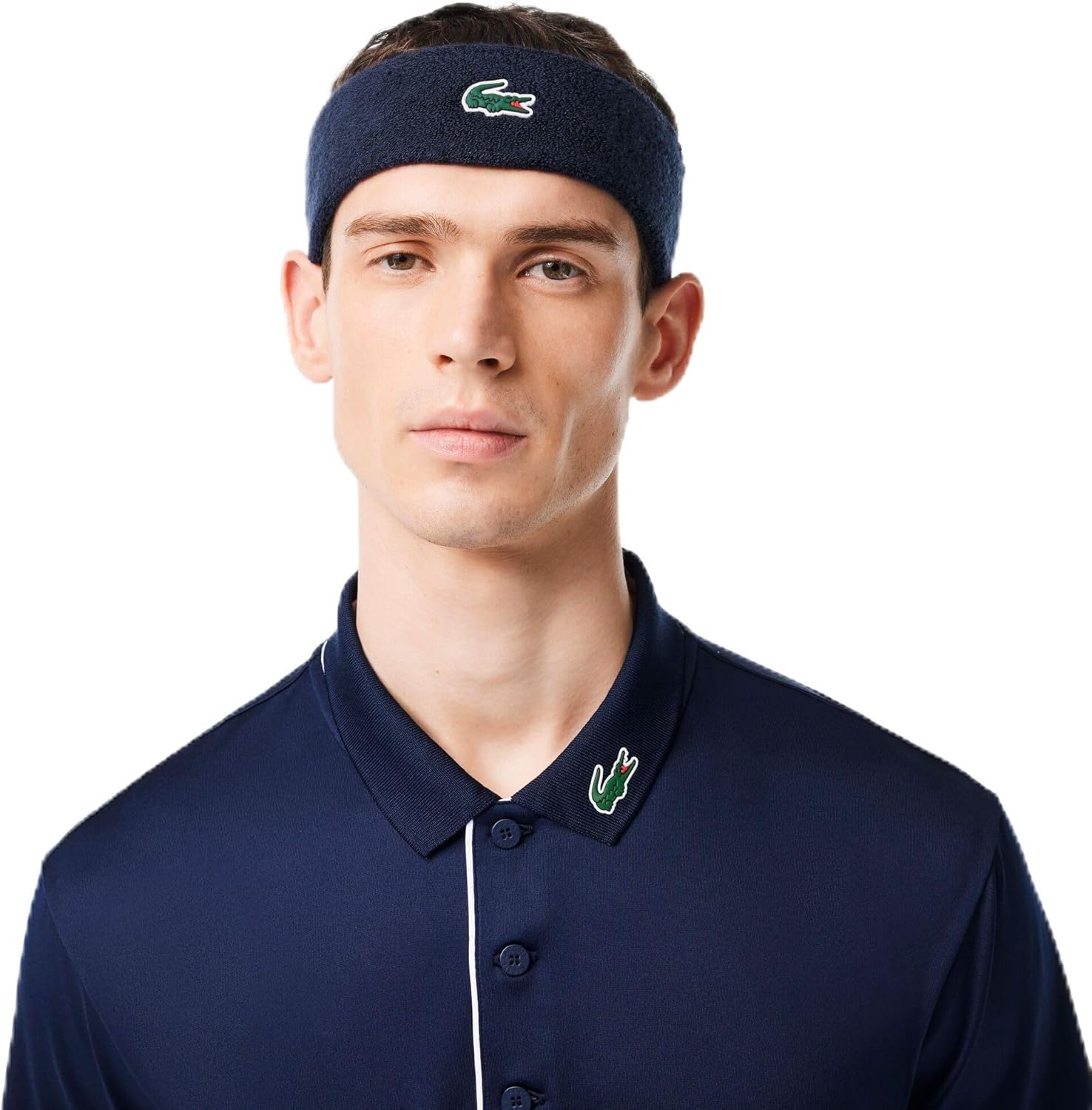 

Lacoste Unisex Bouclette Jersey Теннисная повязка на голову, One Size, Navy Blue