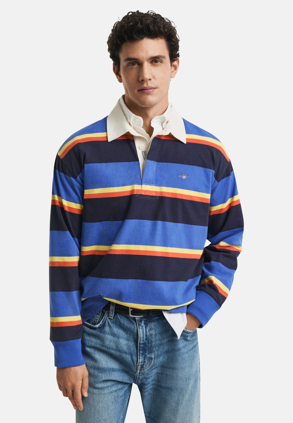 

Рубашка поло RUGGER - Long sleeved top GANT, цвет Rich Blue