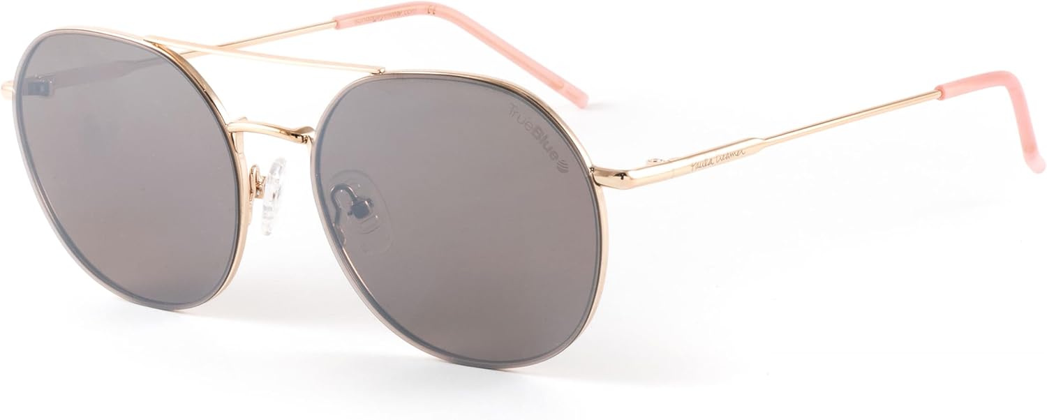 

Солнцезащитные очки Sundog Eyewear Premium, женские. BLISS PC TrueBlue. Защита от УФ. Для гольфа, рыбалки, пляжа. Цвет: розовый кварц с золотистыми акцентами, коричнево-золотые зеркальные линзы TrueBlue