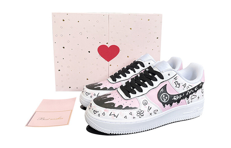 

Кроссовки для скейтбординга Air Force 1 женские, низкие, черные/пудровые Nike, Черный, Кроссовки для скейтбординга Air Force 1 женские, низкие, черные/пудровые Nike