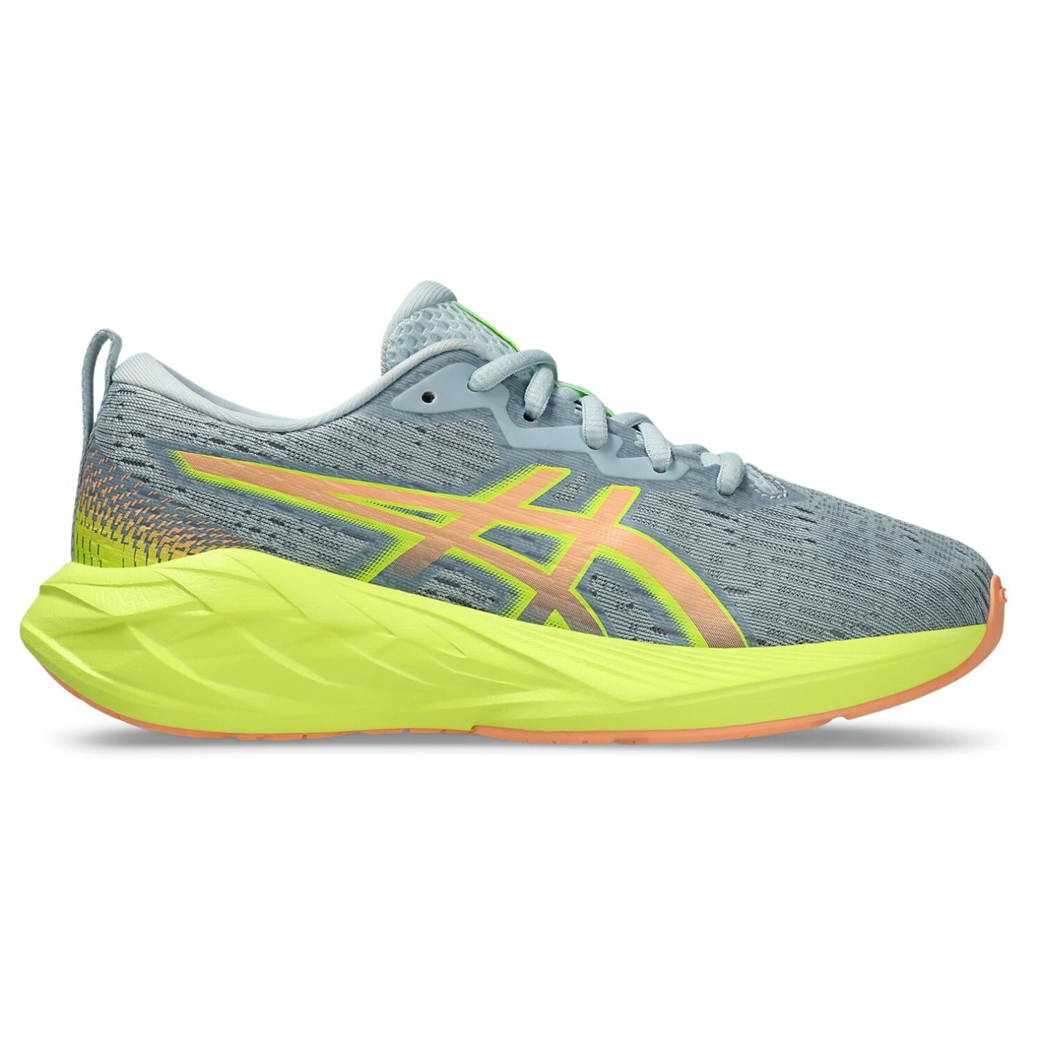 

Мультиспортивная обувь Asics Novablast 4 GS, цвет Cool Grey/Bright Sunstone